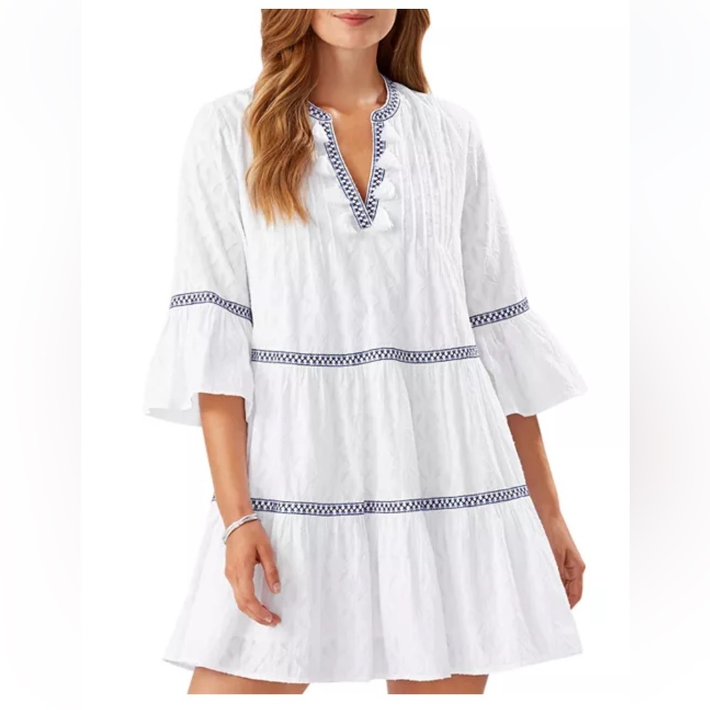 Tommy Bahama Cotton Clip Jacquard Dress/ Cover up